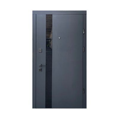 Вхідні двері Straj LUX серії Standard Slim S Glass-A софт блек past/білий сатін STSTSL фото