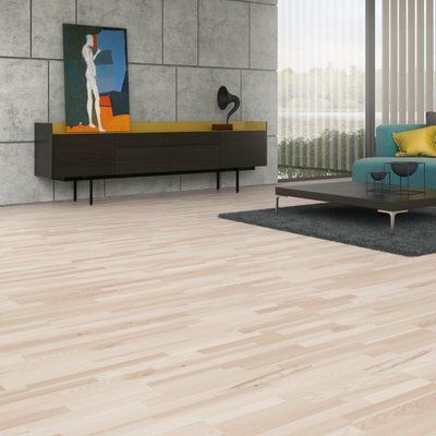 Паркетная доска Baltic Wood ЯСЕНЬ 3R CREAM MATT LACQ. CLASSIC WE-1J45N-B119W-1 фото